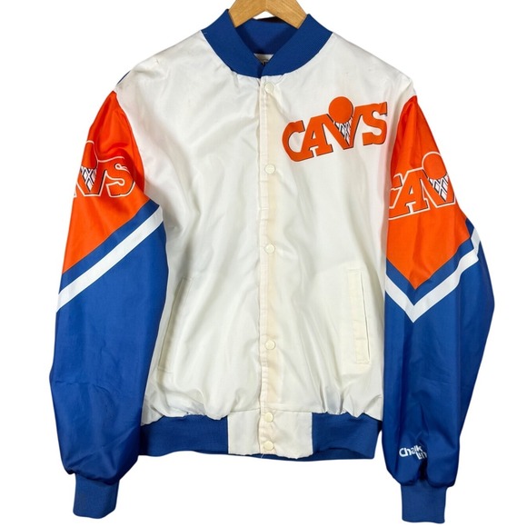 Vintage Chalk Line Cleveland Cavaliers Satin Bomber Jacket Mens Large Basketball - Picture 2 of 8